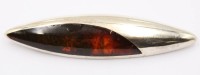 Auktion 368<br>moderne Bernsteinbrosche, 925er Silber, 14,9gr., L-8,5cm