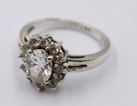 Auktion 368<br>Silberring mit wei&szlig;en Steinen, 925er Silber, 3,6 gr., RG 53/54