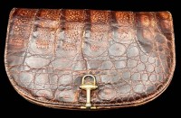 Auktion 368<br>vintage Reptilien Handtasche, Gebrauchsspuren, 13x20 cm