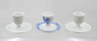 Auktion 368<br>3x Eierbecher, &auml;lter, 2x Rosenthal