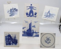 Auktion 368 / Los 9015 <br>6x div. Kacheln, neuzeitl. , ca. 15 x 15cm