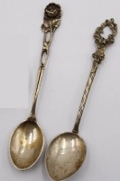 Auktion 368<br>2x Mokkal&ouml;ffel, Silber 800/835, &auml;lter, zus. 22,4gr., L-11cm