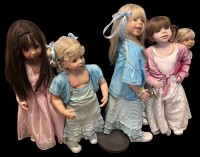 Auktion 368<br>6x diverse grosse Puppen, tw. 120 cm,1x gemarkt Monika Levening