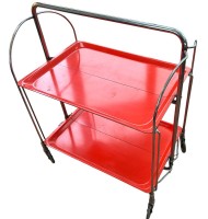 Auktion 368 / Los 14006 <br>vintage klappbarer Dinett-Teewagen/Servierwagen auf Rollen, 70-er Jahre,