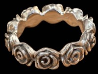 Auktion 368<br>Silberring-925- mit  Rosenbl&uuml;ten, RG 59, 12,8 gr.