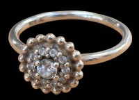 Auktion 368<br>Silberring-925-, klare Steine, RG 50, 3,2 gr.