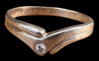 Auktion 368<br>Silberring-925- mit klaren Stein, RG 59, 3,6 gr