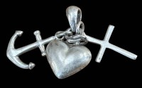 Auktion 368<br>Silber-Anh&auml;nger "Glaube, Liebe,Hoffnung"L-ca. 3 cm, 5,4 gr