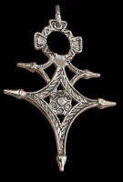 Auktion 368<br>Tuareg Brustkreuz, wohl versilbert, H-7,5 cm