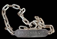 Auktion 368<br>Armkettchen, Silber-800-, beschriftet Rosemarie, L-20 cm, 9,6 gr