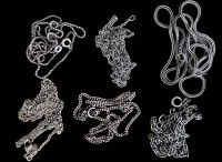 Auktion 368<br>6x div. Silber-Halsketten, 3x S-925-, 3x S-835-, zus. ca. 45 gr
