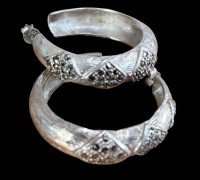 Auktion 368<br>Paar grosse Silber  -925- Creolen, D-ca. 3,3 cm, 23,6 gr