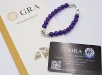 Auktion 368<br>Armband, Achat, mit einem 1 ct Moissanitem anbei GRA-Zertifikat