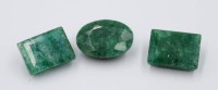 Auktion 368<br>3x nat&uuml;rliches Smaragde, ca. 39,9ct