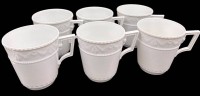 Auktion 368<br>6x gr. Becher (Mug) KPM Berlin, Kurland, H-10 cm