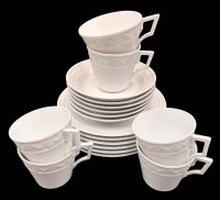 Auktion 368<br>6 Kaffeegedecke  "KPM" Berlin, Kurland, 18 Teile