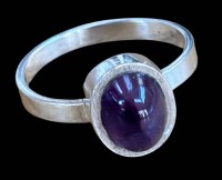 Auktion 368<br>835er Silberring mit einem Amethyst, RW 57,4,8 gr
