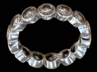 Auktion 368<br>TC Ring aus 925er Silber, besetzt mit klaren Steinen, RW 56, 4,7g.