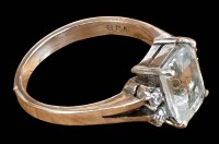 Auktion 368<br>925er Silberring mit klaren Steinen, RW 52-53, 3,4g.