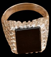 Auktion 368<br>massiver 835er Silberring mit einem Onyx Lagenstein, RW 62, 13 gr.