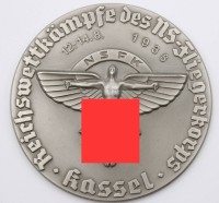 Auktion 368<br>NSFK-PLAKETTE 1938 zu den Reichswettk&auml;mpfen des NS-Fliegerkorps, aus der Zeit ?, D-8,1cm