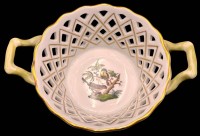 Auktion 368<br>kl. Henkelschale "Herend" Dekor Rothschild, H-5 cm, D-14 cm