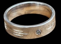 Auktion 368<br>Ring mit einem klaren Stein, 925er Silber, RW 56, 5,4,gr.