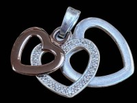 Auktion 368<br>Anh&auml;nger aus 925er Silber,drei  Herzen, 10,4 gr.