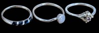Auktion 368<br>3 Ringe aus verschiedenen Silber, 4,2g.