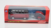 Auktion 368 / Los 12031 <br>VW-Bus mit Anh&auml;nger, Schuco, Junior Line, OVP, 1:43