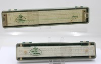 Auktion 368<br>2x div. gr. Rechenschieber, Faber Castell