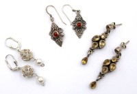 Auktion 368<br>3 Paar div. Ohrschmuck, Silber, zus. 15gr., ca. L-4cm
