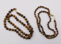 Auktion 368<br>2x div. Tigeraugen-Halsketten, ca. L-60cm