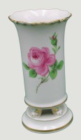 Auktion 368<br>Vase "Meissen" Rote Rose, 1.Wahl, H-15 cm