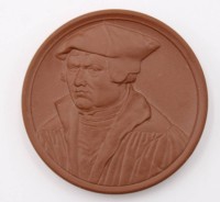 Auktion 368<br>Porzellan-Medaille ,, Martin Luther - weihe der 