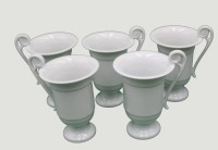 Auktion 368<br>5x Schokoladen-Tassen von "Kaiser" weiss, H-14 cm