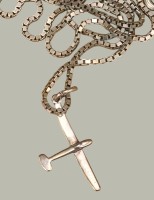 Auktion 368<br>Silber-925- Halskette mit Segelflugzeug-Anh&auml;nger, zus. 5,8 gr