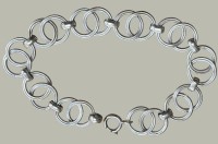Auktion 368<br>Silber Armband-835-, L-20 cm, 22,6 gr
