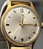 Auktion 368<br>mechan. Armbanduhr "Junghans" 17 Jewels, Double Zugband, Werk l&auml;uft, gut erhalten, D-3,5cm