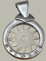 Auktion 368<br>Anh&auml;nger Silber-925-"Bulgari" beschriftet, D-2,4 cm, 10,2 gr