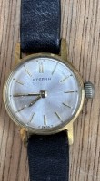 Auktion 368<br>mechan. DAU "Eterna" Swiss, Werk l&auml;uft, Leder-Uhrband defekt