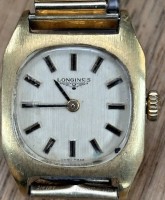 Auktion 368<br>mechan. DAU "Longines" Doublegeh&auml;use, Werk l&auml;uft, Zugband, Swiss Made