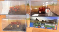 Auktion 368 / Los 12040 <br>4x div. Traktoren Modelle, neu in Blister, 3x von Hachette, 1:43