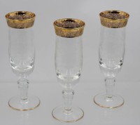 Auktion 368<br>3x Sektfl&ouml;ten, wohl Murano, Serie Medici, ca. H-19cm