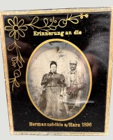 Auktion 368<br>Ferrotypie "Erinnerung an die  Herrmannsh&ouml;hle/a. Harz, 1896"