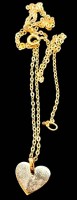 Auktion 369<br>Goldkettchen -585-mit Herzanh&auml;nger, L-ca. 42 cm, 1,4 gr.