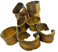 Auktion 369<br>9x Messing-Serviettenringe