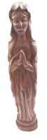 Auktion 369<br>Holzschnitzerei, betende Madonna, H-32 cm