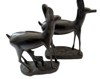 Auktion 369<br>Paar afrikan. Gazellen, Holzschnitzerei, H-28 cm,