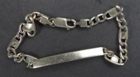 Auktion 369<br>Silber-925- Identit&auml;tsarmband ohne Gravur, L-21 cm, 9,54 gr